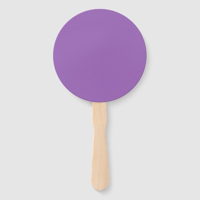Solid color plain iris soft purple hand fan (Front)