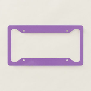 Solid color plain iris soft purple license plate frame