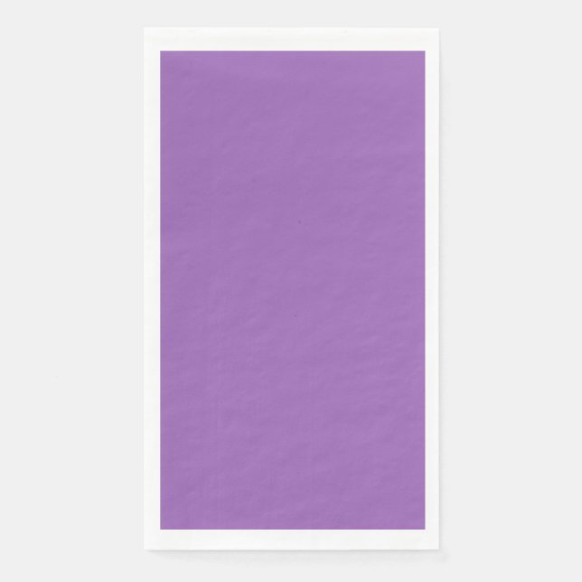 Solid color plain iris soft purple paper guest towels (Front)