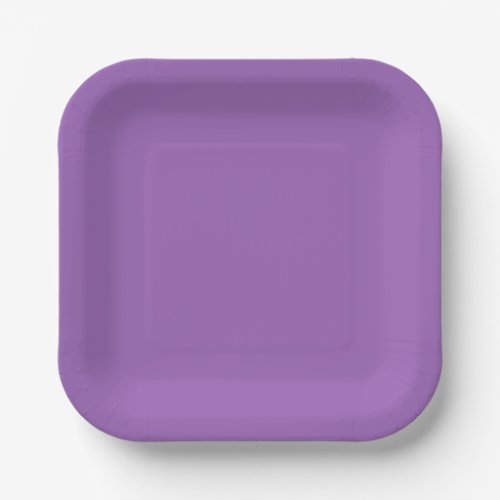 Solid color plain iris soft purple paper plates