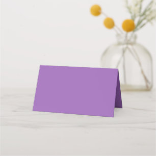 Solid color plain iris soft purple place card