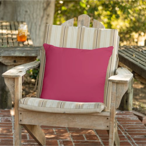 Solid color plain light maroon wine red outdoor pillow