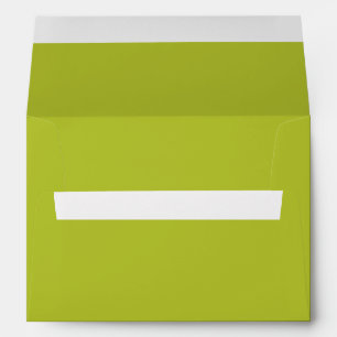 Solid color plain lime grape green envelope