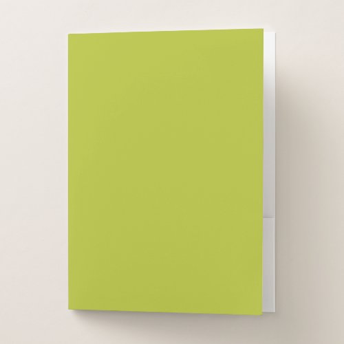 Solid color plain lime grape green pocket folder
