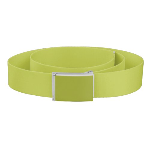 Solid color plain lime green lemon grass belt