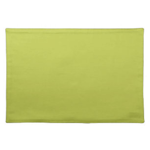 Solid color plain lime green lemon grass cloth placemat
