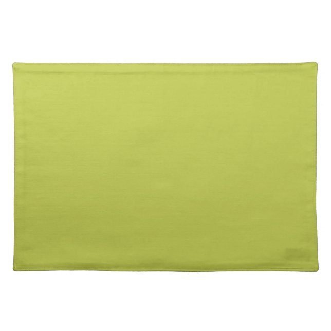 Solid color plain lime green lemon grass cloth placemat (Front)