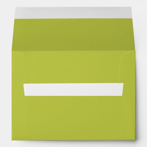 Solid color plain lime green lemon grass envelope