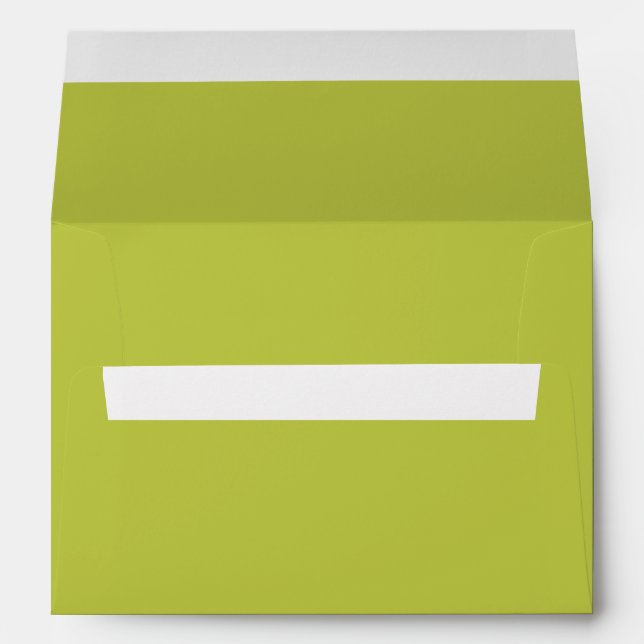 Solid color plain lime green lemon grass envelope (Back (Bottom))