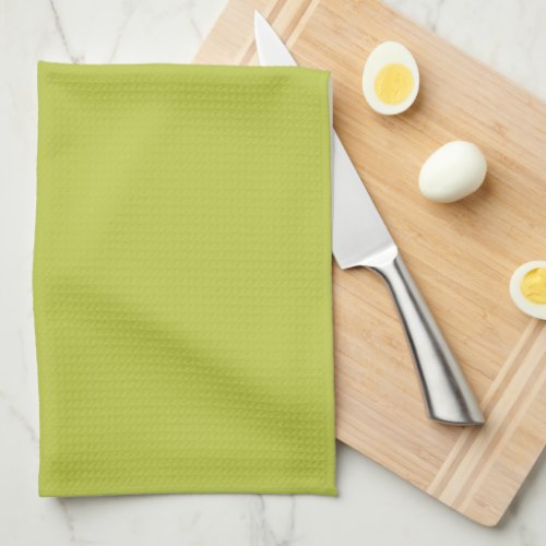 Solid color plain lime green lemon grass kitchen towel