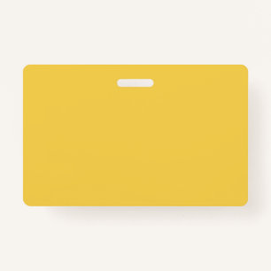Solid color plain Marigold Yellow Badge