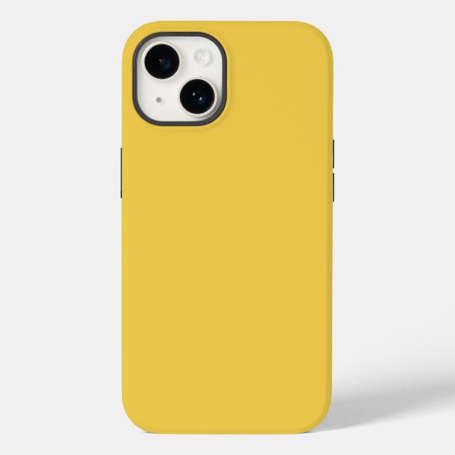 Solid color plain Marigold Yellow Case-Mate iPhone Case (Back)