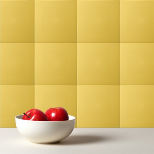 Solid color plain Marigold Yellow Ceramic Tile