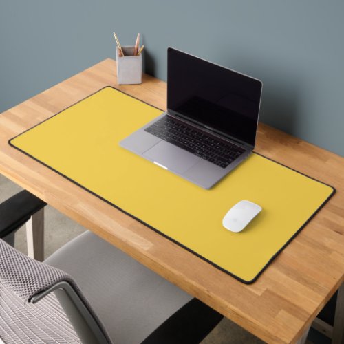 Solid color plain Marigold Yellow Desk Mat