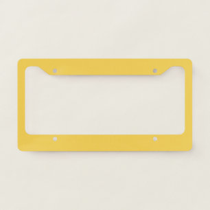 Solid color plain Marigold Yellow License Plate Frame