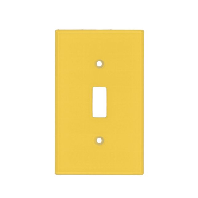 Solid color plain Marigold Yellow Light Switch Cover (Front)