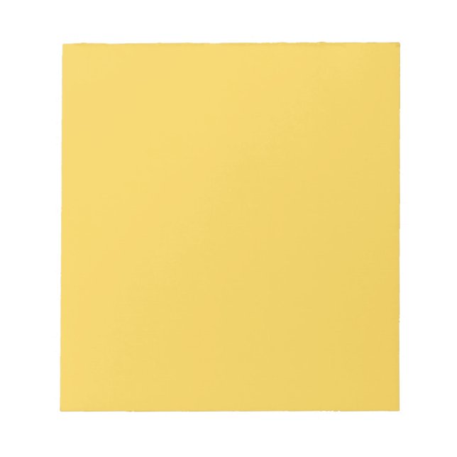 Solid color plain Marigold Yellow Notepad (Front)