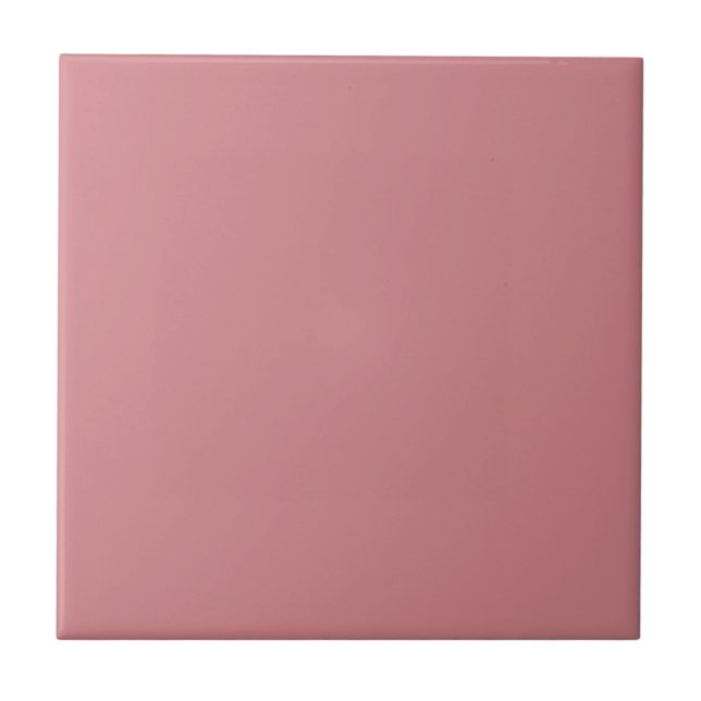 Solid color plain Mauveglow elegant Ceramic Tile (Front)