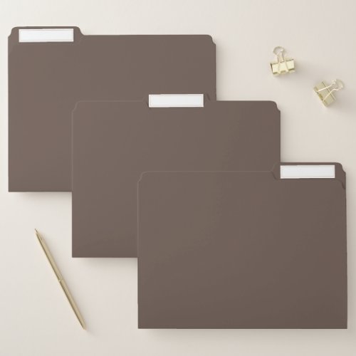 Solid color plain medium taupe pastel brown file folder