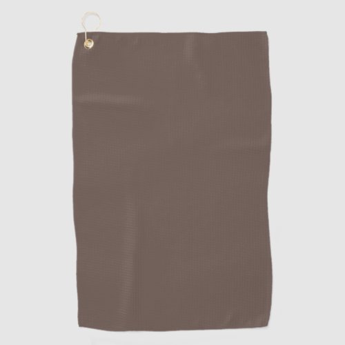 Solid color plain medium taupe pastel brown golf towel