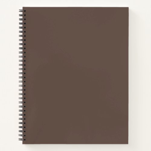 Solid color plain medium taupe pastel brown notebook