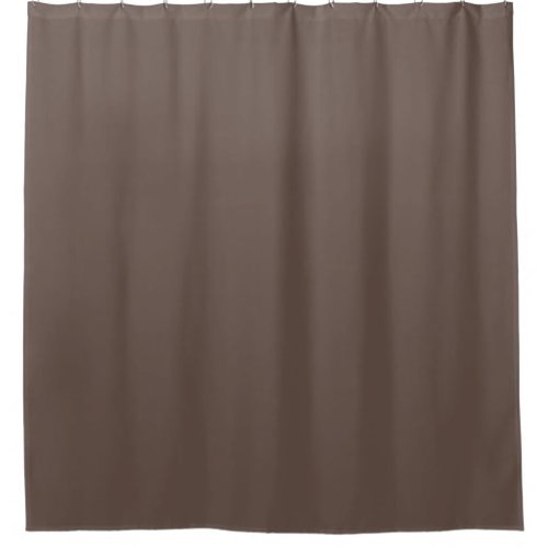 Solid color plain medium taupe pastel brown shower curtain