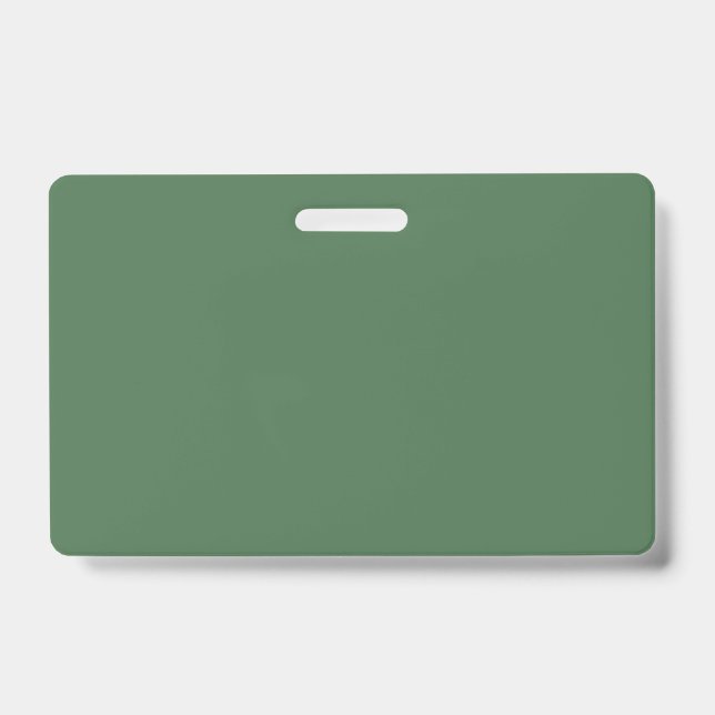 Solid color plain Moss Green Badge (Front)