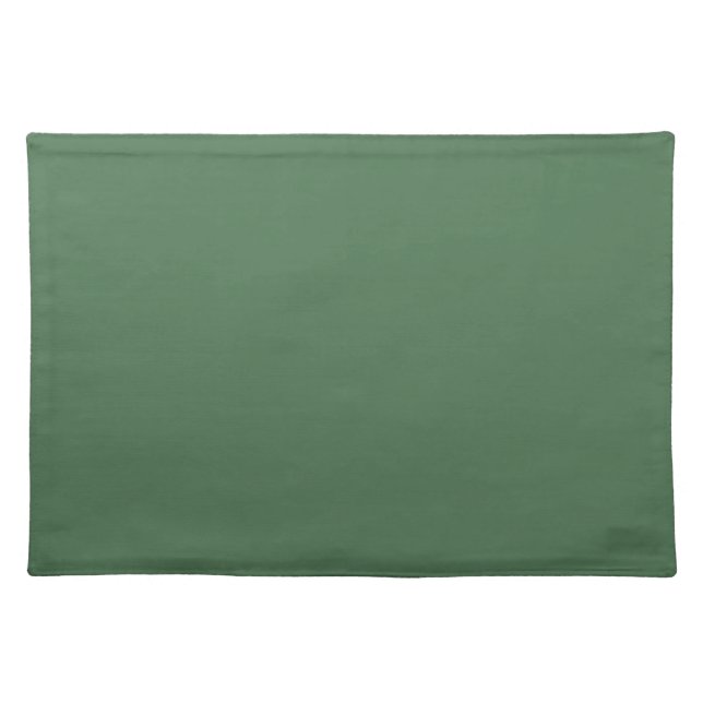 Solid color plain Moss Green Cloth Placemat (Front)