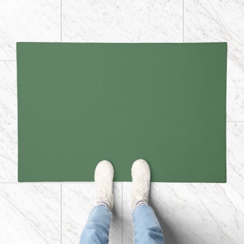 Solid color plain Moss Green Doormat