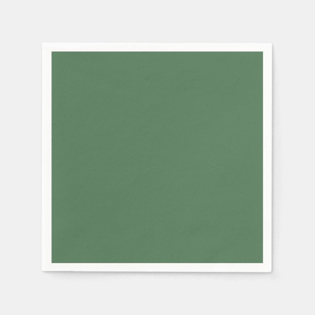 Solid color plain Moss Green Napkins (Front)