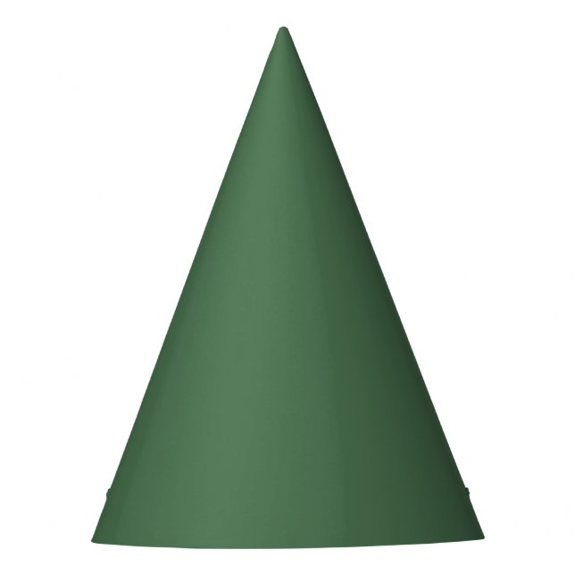 Solid color plain Moss Green Party Hat (Front)
