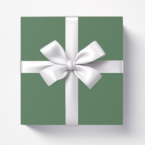 Solid color plain Moss Green Wrapping Paper