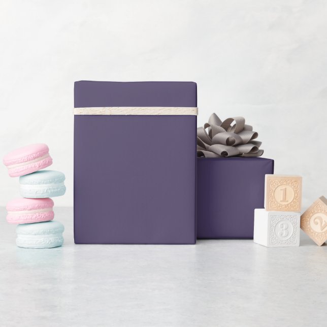 Solid color plain Mulberry Purple Wrapping Paper (Baby Shower)