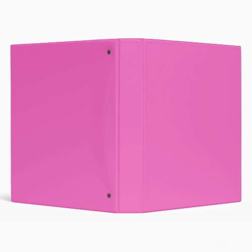 Solid color plain orchid bright pink 3 ring binder