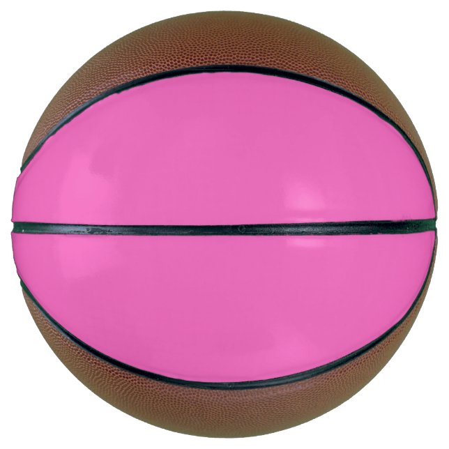Solid color plain orchid bright pink basketball (Front)