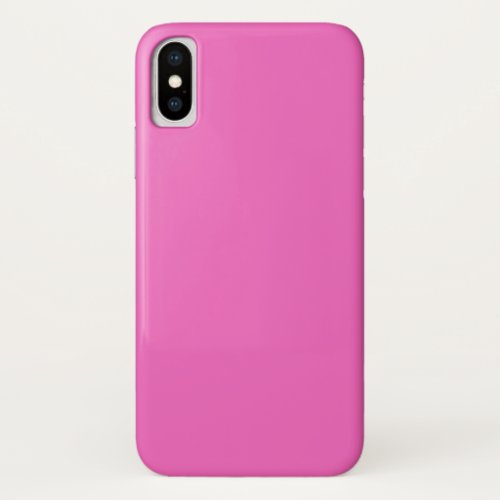 Solid color plain orchid bright pink iPhone x case