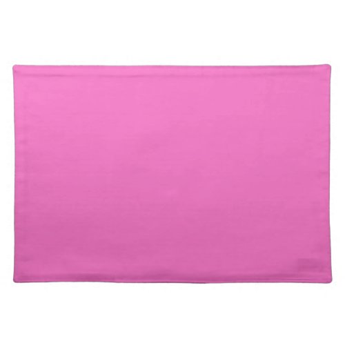 Solid color plain orchid bright pink cloth placemat