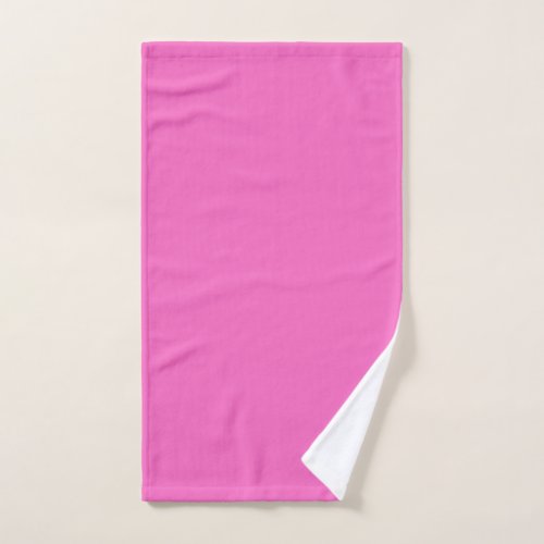 Solid color plain orchid bright pink hand towel 