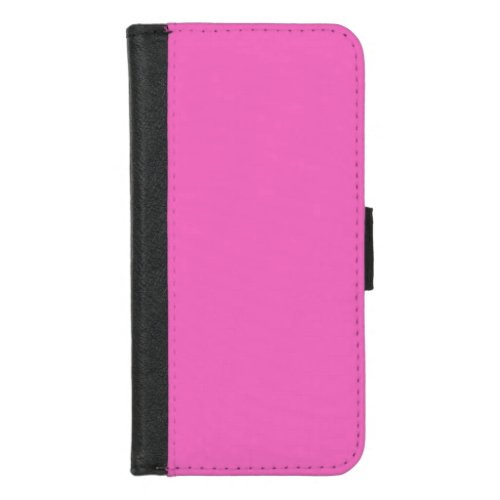 Solid color plain orchid bright pink iPhone 87 wallet case