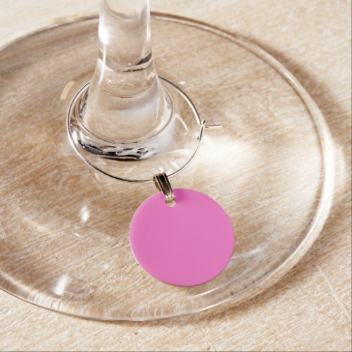 Solid color plain orchid bright pink wine charm