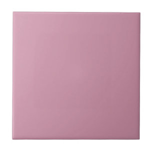 Solid color plain Orchid Smoke mauve pink Ceramic Tile