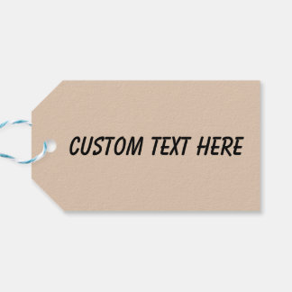 Solid color plain Palomino beige Gift Tags