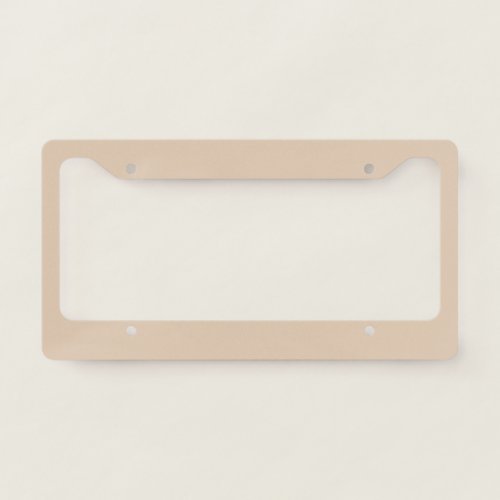 Solid color plain Palomino beige License Plate Frame