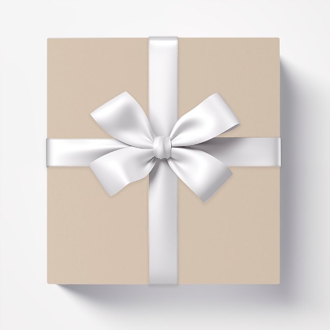 Solid color plain Palomino beige Wrapping Paper (Creator Uploaded)