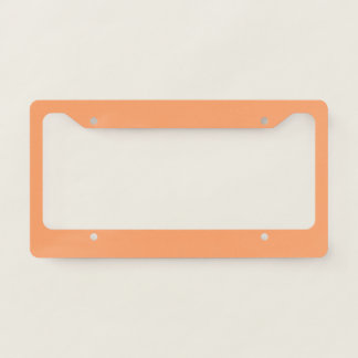 Solid color plain papaya orange license plate frame