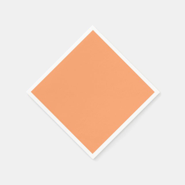 Solid color plain papaya orange napkins