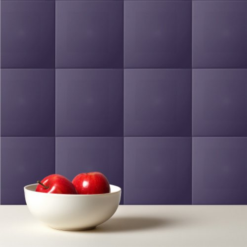 Solid color plain pastel dark purple ceramic tile
