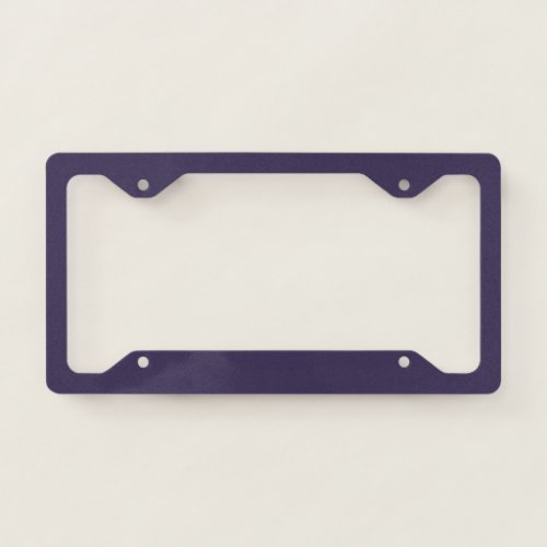 Solid color plain pastel dark purple license plate frame