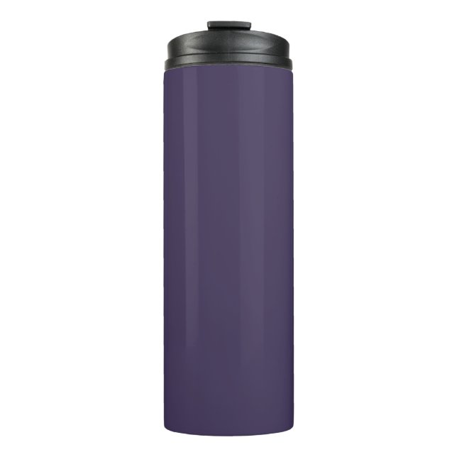 Solid color plain pastel dark purple thermal tumbler (Front)