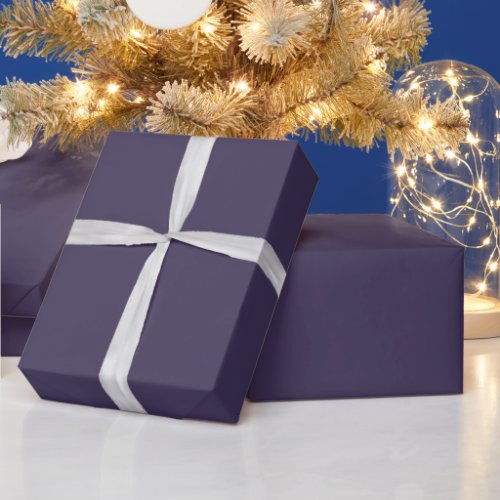 Solid color plain pastel dark purple wrapping paper